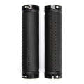 PROMEND GR-501 1 Pair Microfiber Leather Mountain Bicycle Grips Cover(Black Black)