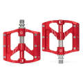PROMEND PD-M88 1 Pair Mountain Bicycle Aluminum Alloy 3-Bearings Pedals (Red)
