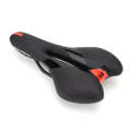 PROMEND SD-567 Hollow Breathable Silicone Racing Bicycle Saddle(Black Red)