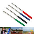 1.6M 7 Knots Telescopic Stainless Steel Rubber Sleeve Teaching Stick Guide Signal Flag, Random Co...