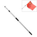 2.5M 2 Knots Multi-function Telescopic Stainless Steel Teaching Stick Guide Flagpole Signal Flag