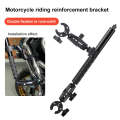 Motorcycle Double Dual-heads Crabs Clamps Handlebar Fixed Mount Selfie Stick