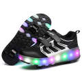 WS01 LED Light Ultra Light Mesh Surface Rechargeable Double Wheel Roller Skating Shoes Sport Shoe...