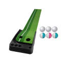 PGM Golf Putting Mat Push Rod Trainer 2.5m, with Three Soft Balls & Three Bicolor Balls, without ...