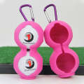 2 PCS Golf Silicone Double-ball Protective Sleeve (Rose Red)