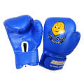 SUTENG Cartoon PU Leather Fitness Boxing Gloves for Children(Dark Blue)