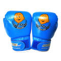 SUTENG Cartoon PU Leather Fitness Boxing Gloves for Children(Blue)