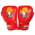 SUTENG Cartoon PU Leather Fitness Boxing Gloves for Children(Red)