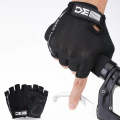 BaseCamp BC-204 Bicycle Half Finger Gloves Lycra Fabric Cycling Gloves, Size: M(Black)