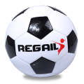 REGAIL No. 4 Explosion-proof Machine-stitched Football for Teenagers Training(Black)