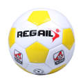 REGAIL No. 4 Explosion-proof Machine-stitched Football for Teenagers Training(Yellow)