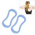 2 PCS PP Double Massage Point Yoga Circle Fascia Stretching Ring Pilates Resistance Ring (Sky Blue)