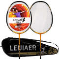 LEIJIAER 8502 Carbon Composite Badminton Racket + 4 Sweatbands Set for Adults