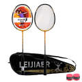 LEIJIAER 8502 Carbon Composite Badminton Racket + 4 Sweatbands Set for Adults
