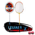 LEIJIAER 8506 Carbon Composite Badminton Racket + 5 Sweatbands Set for Adults