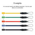jx-003 11 in 1 100lbs TPE Five-point Buckle Household Pull Rope Resistance Band Fitness Equipment...