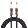 EMK 6.35mm Male to Male 3 Section Gold-plated Plug Cotton Braided Audio Cable for Guitar Amplifie...