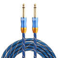 EMK 6.35mm Male to Male 3 Section Gold-plated Plug Grid Nylon Braided Audio Cable for Speaker Amp...