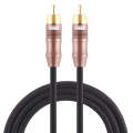 EMK 8mm RCA Male to 6mm RCA Male Gold-plated Plug Cotton Braided Audio Coaxial Cable for Speaker ...