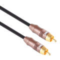 EMK 8mm RCA Male to 6mm RCA Male Gold-plated Plug Cotton Braided Audio Coaxial Cable for Speaker ...