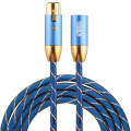 EMK XLR Male to Female Gold-plated Plug Grid Nylon Braided Cannon Audio Cable for XLR Jack Device...