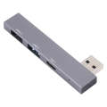 889C USB Male to USB 2.0+USB 3.0+USB-C/Type-C Female Adapter(Gray)