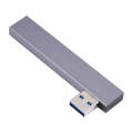 889R USB Male to Dual USB 2.0+USB 3.0 Female Adapter(Silver)