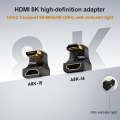 A8K-15 8K HDMI Male to HDMI Female U-bend Adapter