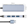 BYL-2013U3 12cm 4 in 1 USB to USB3.0x4 HUB Adapter