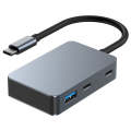 BYL-2316 5 in 1 USB-C / Type-C to USB3.0 & Type-C Multifunctional Docking Station HUB Adapter (Da...