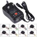 UK Plug Universal 30W Power Wall Plug-in Adapter with 5V 2.1A USB Port, Tips: 8 PCS, Cable Length...