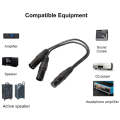 30cm 3 Pin XLR CANNON 1 Female to 2 Male Audio Connector Adapter Cable for Microphone / Audio Equ...