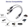 30cm 3 Pin XLR CANNON 1 Female to 2 Male Audio Connector Adapter Cable for Microphone / Audio Equ...