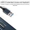 15101 5 in 1 USB3.0 to 3 x USB + SD / TF Card Reader HUB Adapter (Silver)