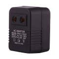 110V to 220V 50W AC Power Socket Adapter,  EU/US Plug to US Plug(Black)
