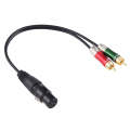 30cm Metal Head 3 Pin XLR CANNON Female to 2 RCA Male Audio Connector Adapter Cable for Microphon...