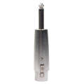 5 PCS LZ1167 6.35mm Single Track Male Head to XRL Female Audio Adapter Plug (Silver)
