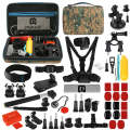 PULUZ 53 in 1 Accessories Total Ultimate Combo Kits with Camouflage EVA Case (Chest Strap + Sucti...