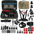 PULUZ 45 in 1 Accessories Ultimate Combo Kits with Camouflage EVA Case (Chest Strap + Suction Cup...