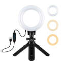 PULUZ 4.7 inch 12cm USB 3 Modes Dimmable LED Ring Vlogging Photography Video Lights + Pocket Trip...
