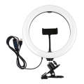PULUZ 10.2 inch 26cm Ring Light + Monitor Clip USB 3 Modes Dimmable Dual Color Temperature LED Cu...