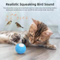 C1 5cm Intelligent Auto Pet Toy Cat Training Luminous Ball, No Remote Control (Blue)