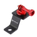 PULUZ Aluminum Alloy Motorcycle Fixed Holder Mount with Tripod Adapter & Screw for GoPro Hero12 B...