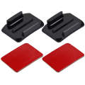 PULUZ 2 Curved Surface Mounts + 2 Adhesive Mount Stickers for PULUZ Action Sports Cameras Jaws Fl...