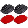 PULUZ 2 Flat Surface Mounts + 2 Adhesive Mount Stickers for PULUZ Action Sports Cameras Jaws Flex...