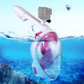 PULUZ 260mm Tube Water Sports Diving Equipment Full Dry Snorkel Mask for GoPro Hero12 Black / Her...