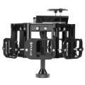 PULUZ  8 in 1 All View Panorama Frame CNC Aluminum Alloy Protective Cage with Screw for GoPro HER...