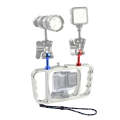 PULUZ Dual Handheld Diving Light Arm CNC Aluminum Mount with Lanyard for GoPro Hero12 Black / Her...