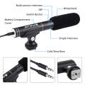 PULUZ Professional Interview Condenser Video Shotgun Microphone with 3.5mm Audio Cable for DSLR &...