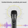 PULUZ UHF Wireless Dynamic Microphone with LED Display, 6.35mm Transmitter(Black)